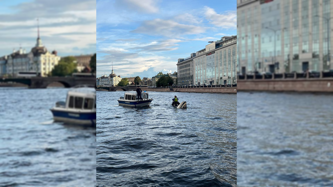 У Сампсониевского моста в Петербурге столкнулись два гидроцикла